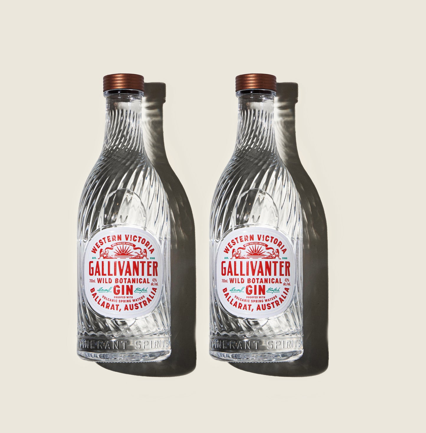 2 x BOTTLES GALLIVANTER GIN