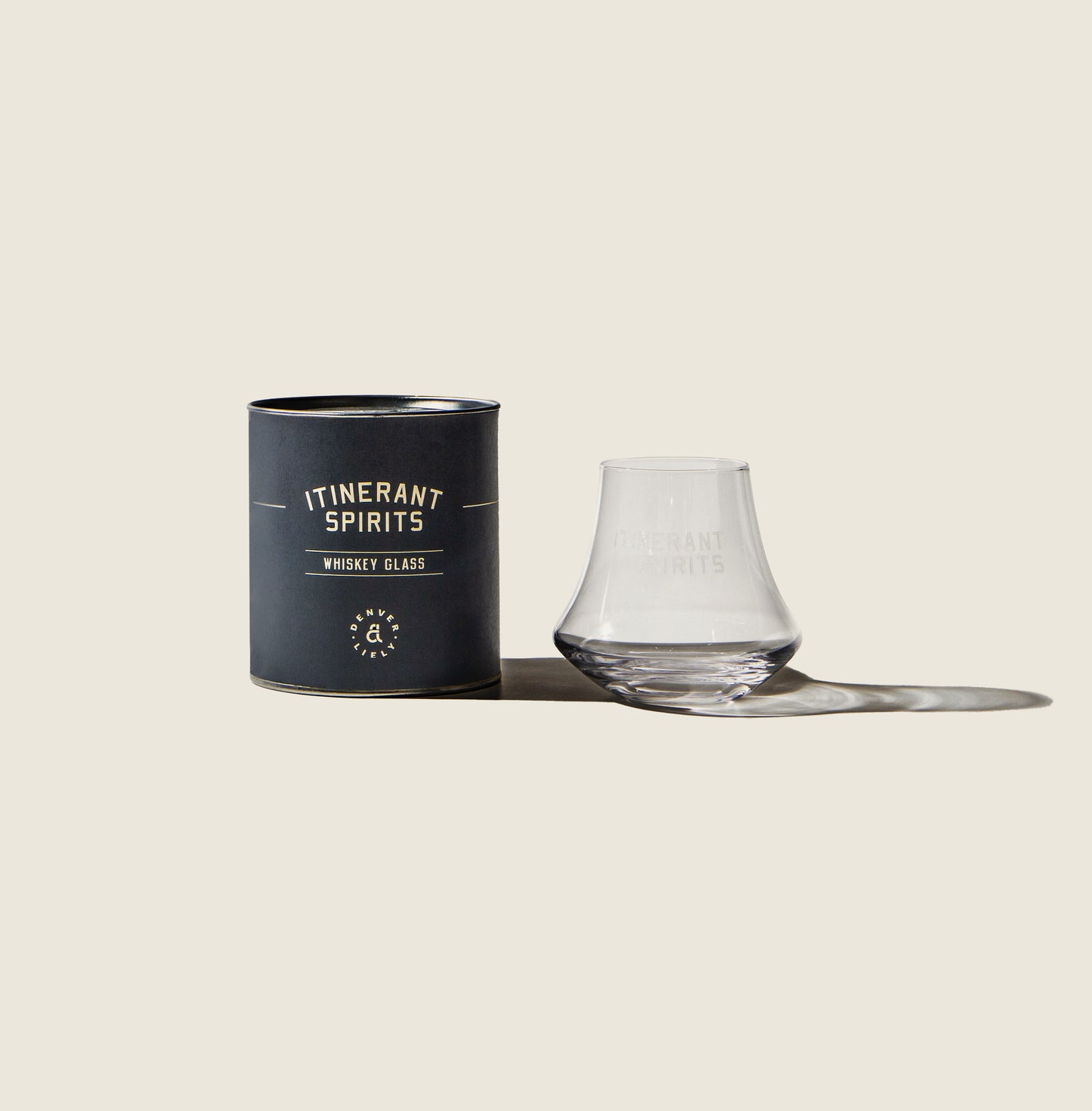 Itinerant Spirits + Denver & Liley whiskey glass