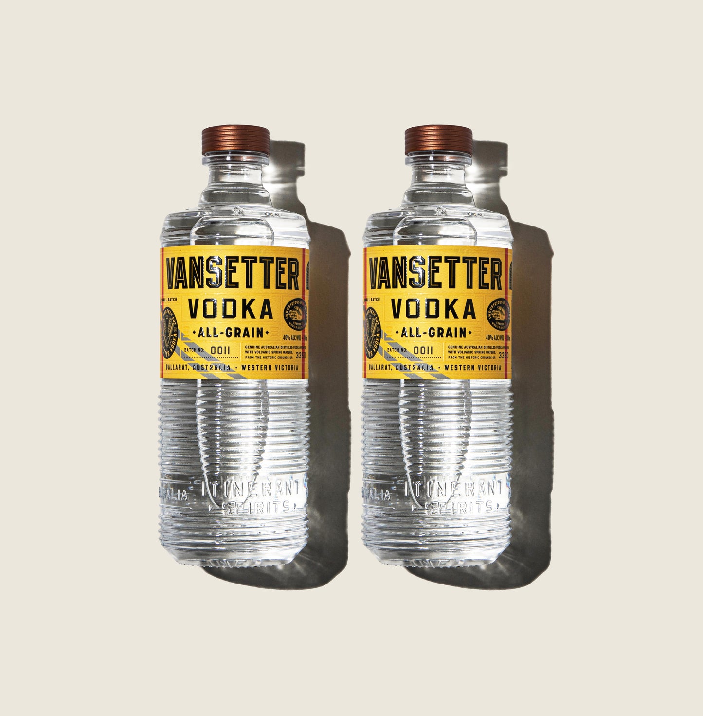 2 x BOTTLES VANSETTER VODKA