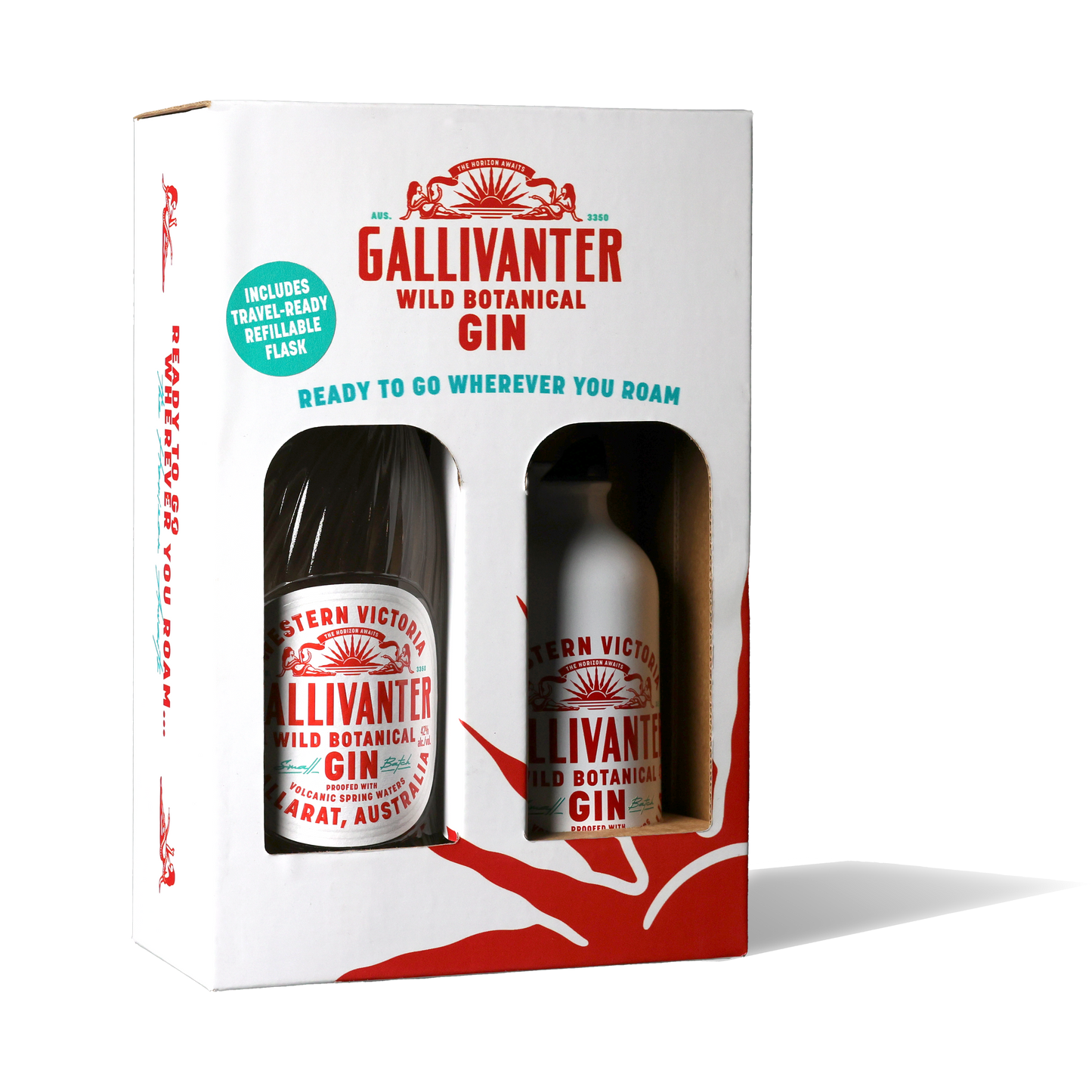 GALLIVANTER GIN 700mL & GALLIVANTER GIN TRAVEL FLASK 375mL