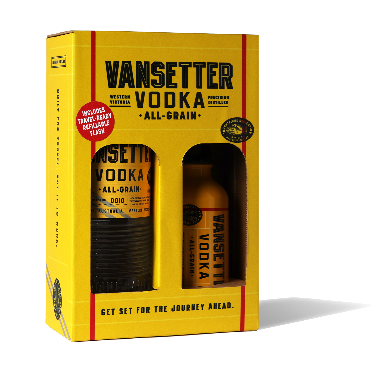 VANSETTER VODKA 700mL & VANSETTER VODKA TRAVEL FLASK 375mL
